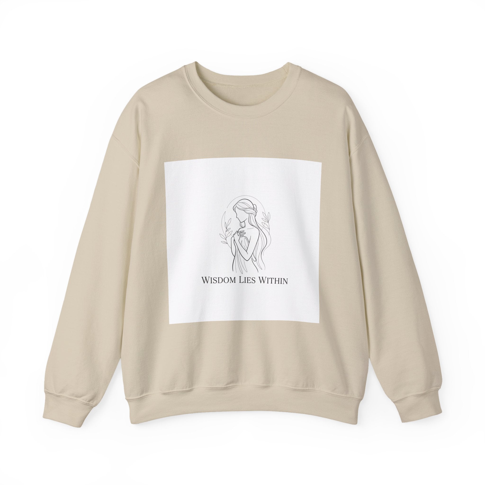 Wisdom Lies Within Crewneck Sweatshirt | mythic design, stoic philosophy art
