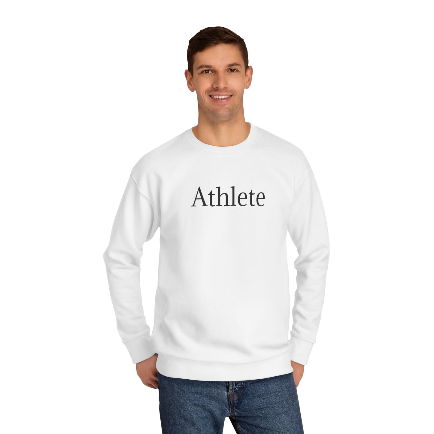 Athlete Crewneck Sweatshirt — Minimal Athletic Graphic Pullover