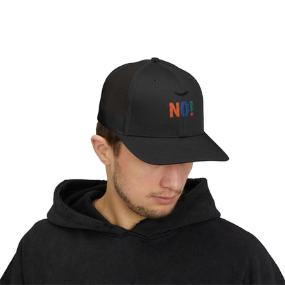 NO! Multicolor Embroidered Trucker Cap — Casual Snapback Hat