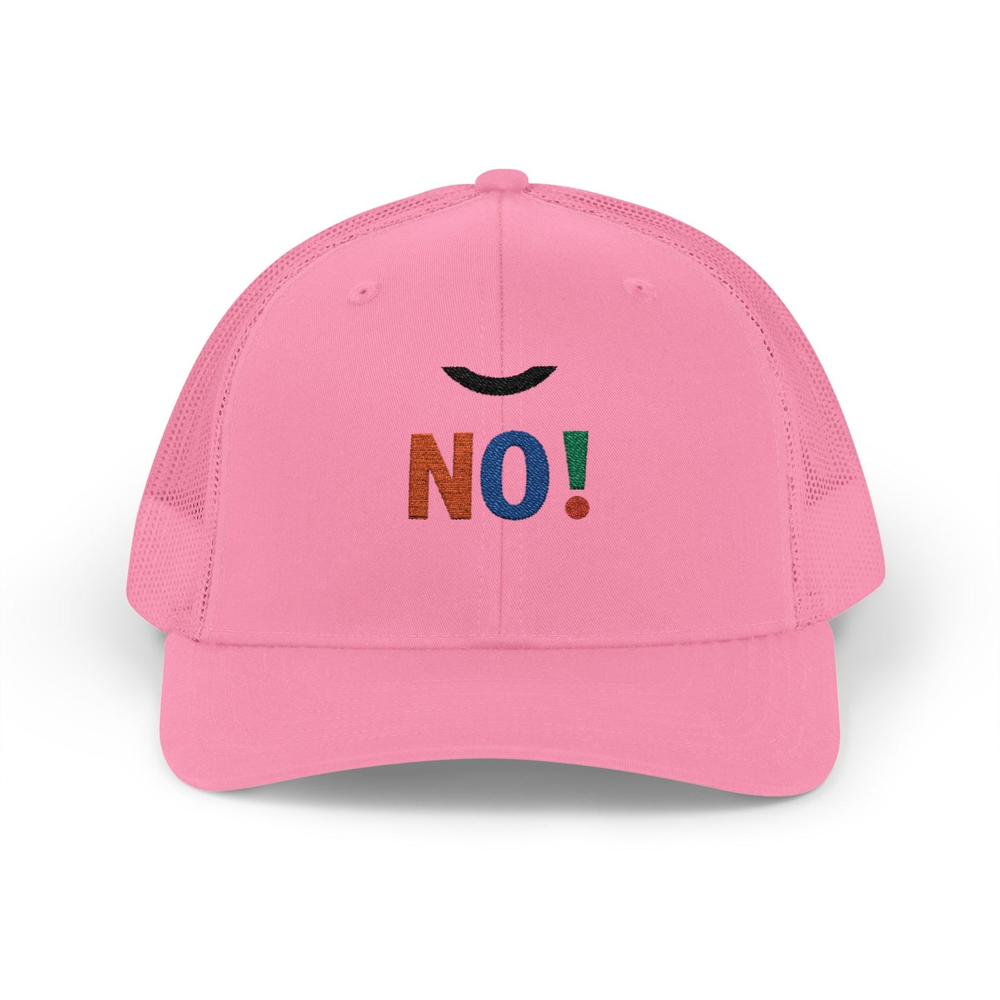 NO! Multicolor Embroidered Trucker Cap — Casual Snapback Hat