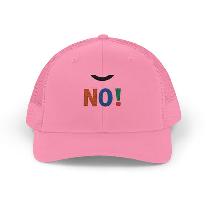 NO! Multicolor Embroidered Trucker Cap — Casual Snapback Hat