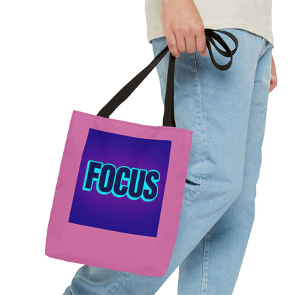 Focus Tote Bag — Motivational Pink Everyday Shopper