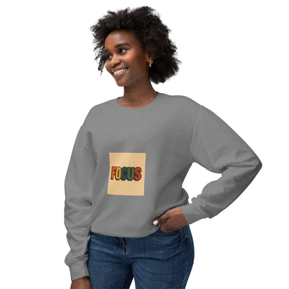 Focus Retro Crewneck Sweatshirt — Motivational Graphic Pullover