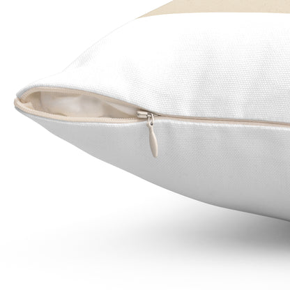 Decorative Square Pillow — Neutral 'Words Matter' Typography Accent