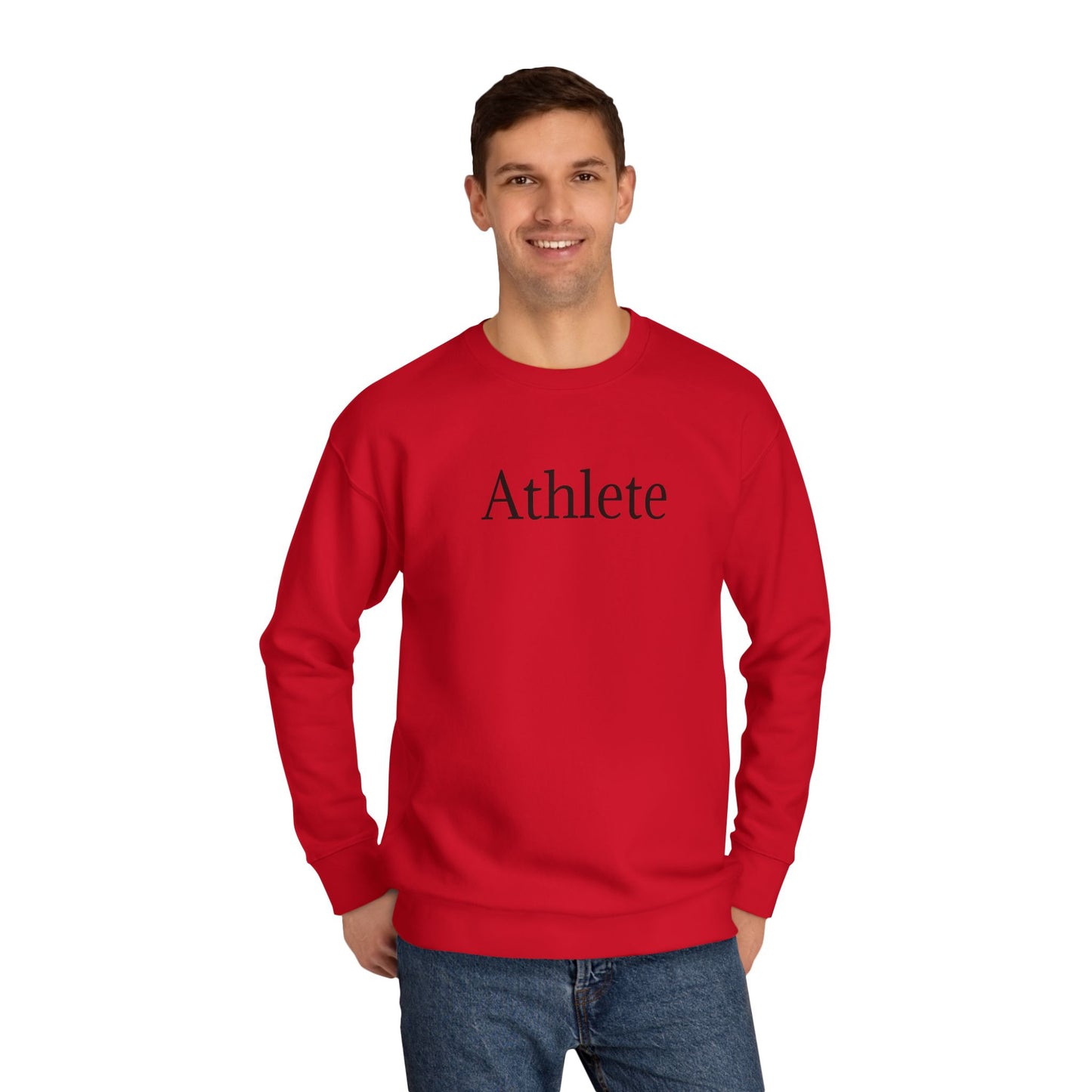 Athlete Crewneck Sweatshirt — Minimal Athletic Graphic Pullover