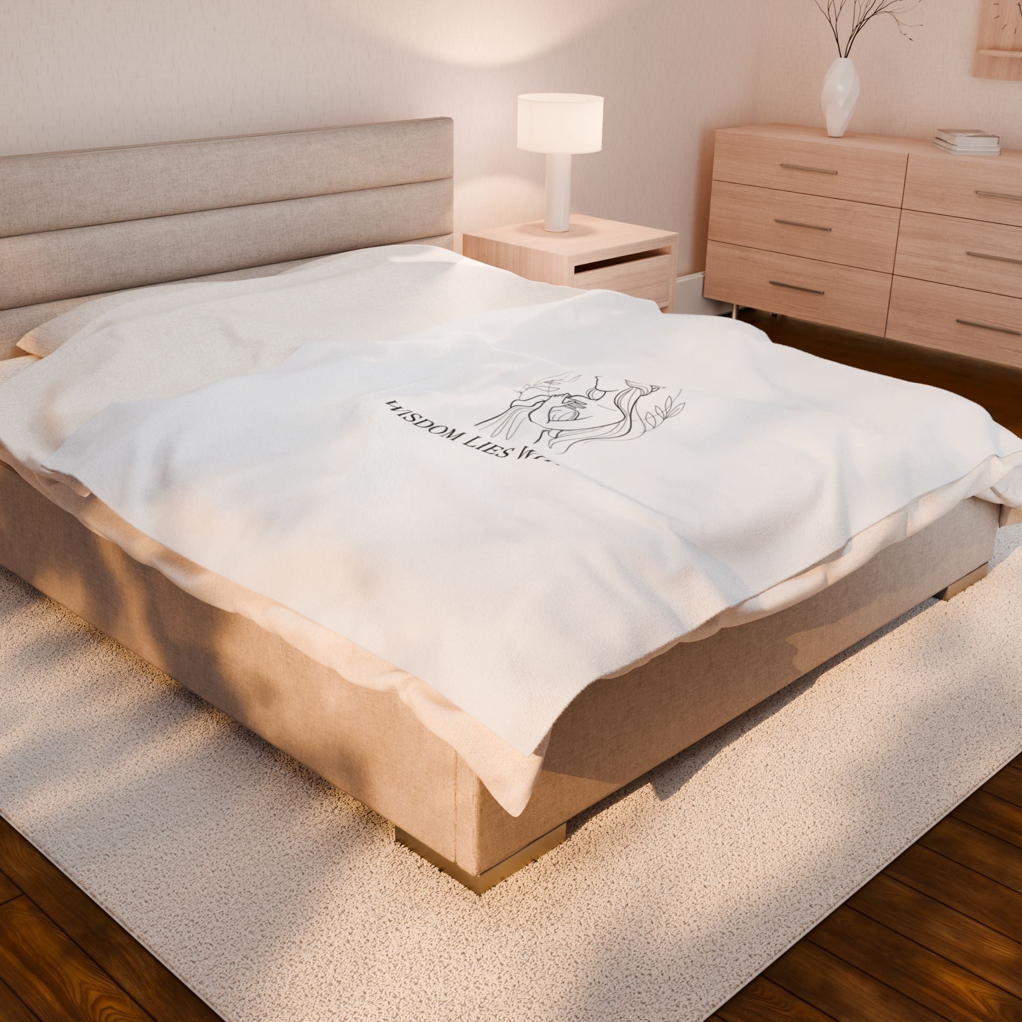 Wisdom Lies Within Blanket | Mythic Design, Stoic Philosophy Art