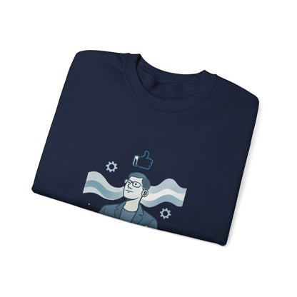 Crewneck Sweatshirt – “Outsmarting the Machines” Retro Tech Graphic