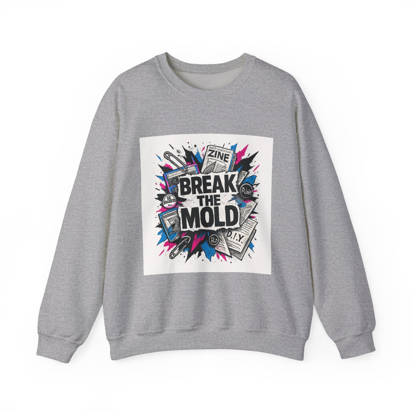 Break the Mold Sweatshirt — Graphic Crewneck for Creatives