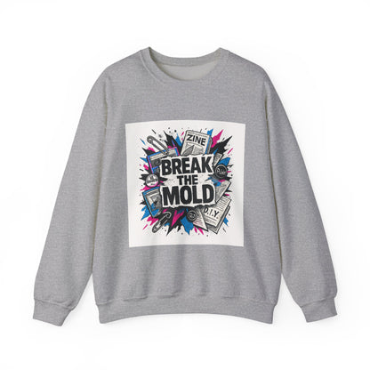 Break the Mold Sweatshirt — Graphic Crewneck for Creatives