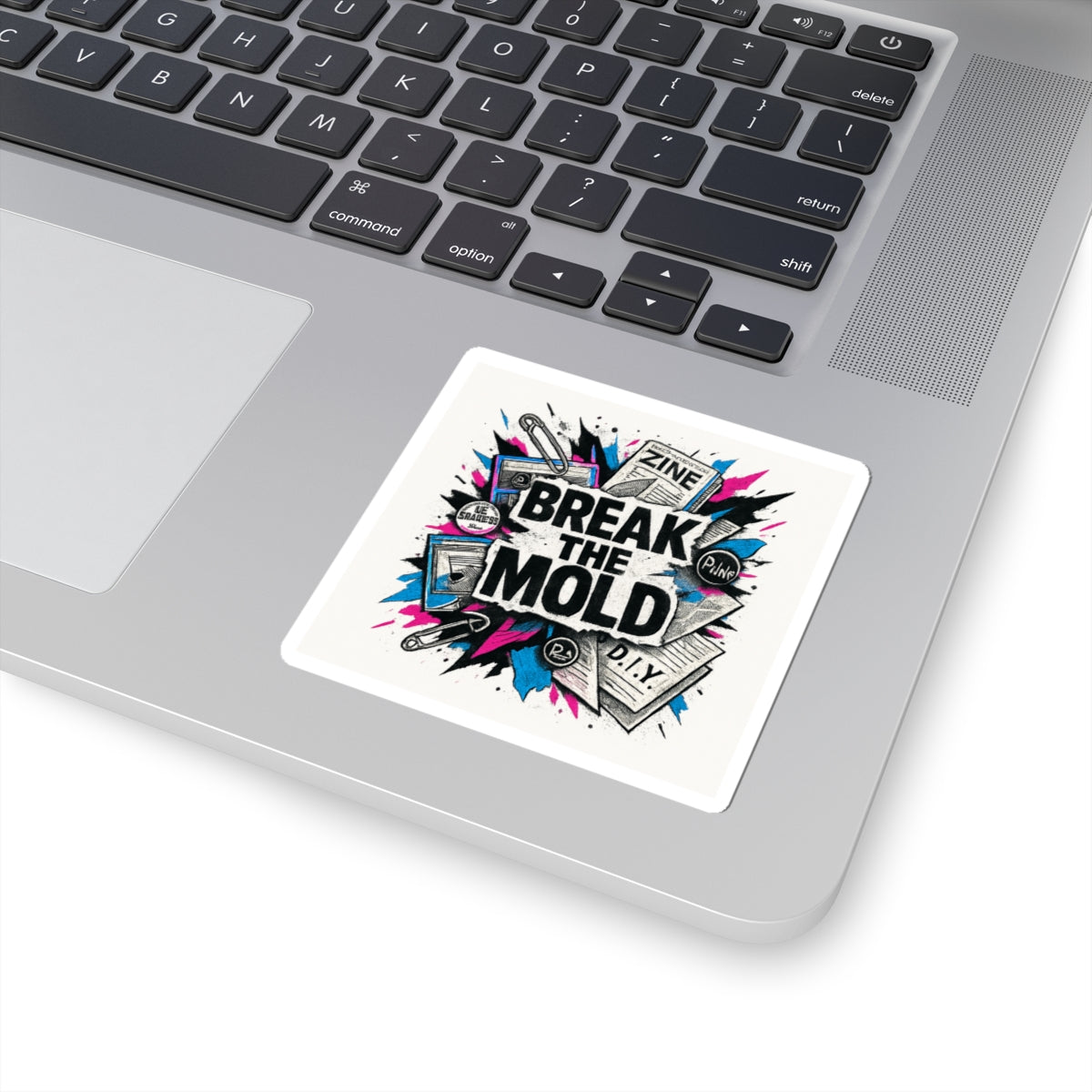 Break the Mold Kiss-Cut Sticker — DIY Punk Zine Graphic