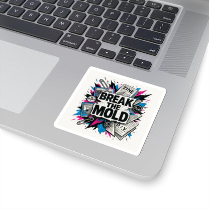 Break the Mold Kiss-Cut Sticker — DIY Punk Zine Graphic