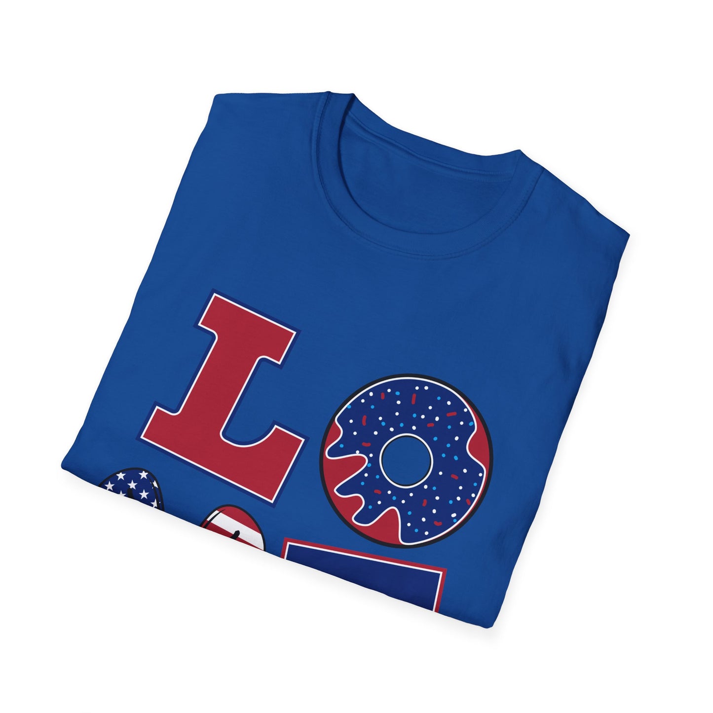 Patriotic LOVE T-Shirt – American Flag Stars & Stripes Fourth of July Tee