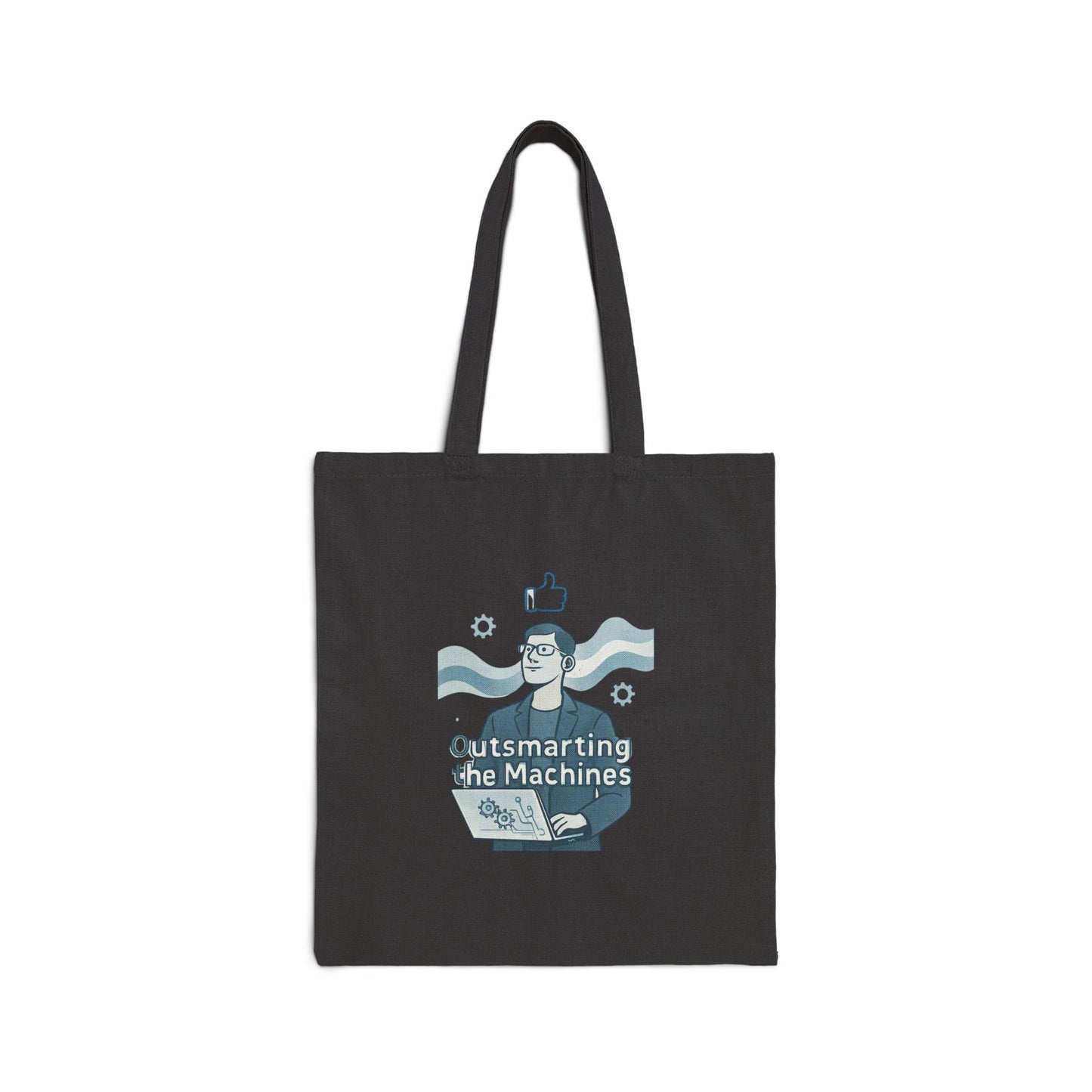 Tote Bag — "Outsmarting the Machines" Laptop Gamer Canvas Tote