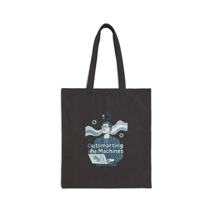 Tote Bag — "Outsmarting the Machines" Laptop Gamer Canvas Tote