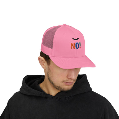 NO! Multicolor Embroidered Trucker Cap — Casual Snapback Hat