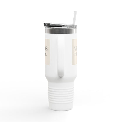 Travel Mug — “WORDS matter.” Insulated 40oz Tumbler for Writers & Advocates