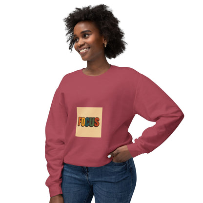 Focus Retro Crewneck Sweatshirt — Motivational Graphic Pullover