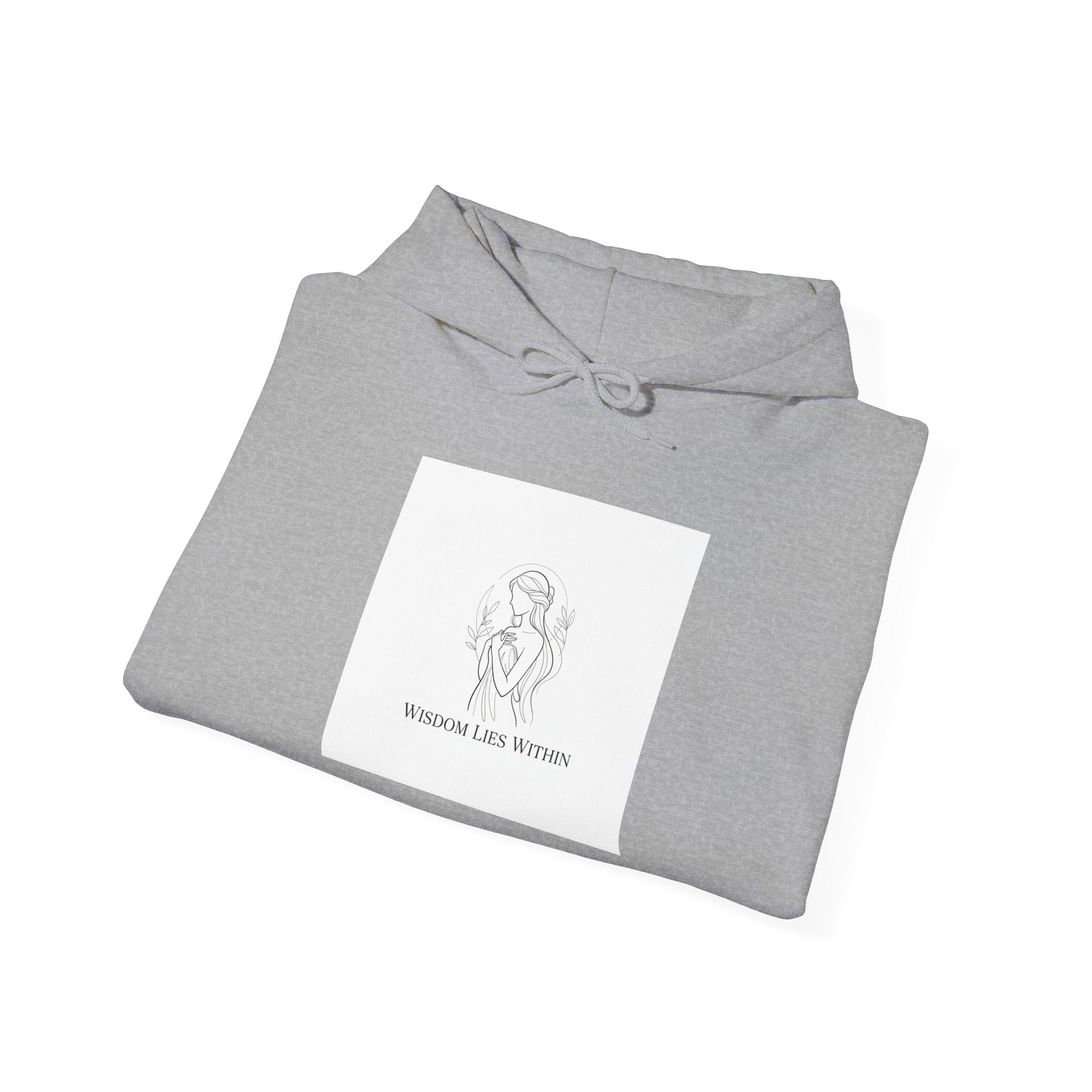 Fate Slogan Wing Motif Hoodie | Mythic Minimalism, Stoic Philosophy Art