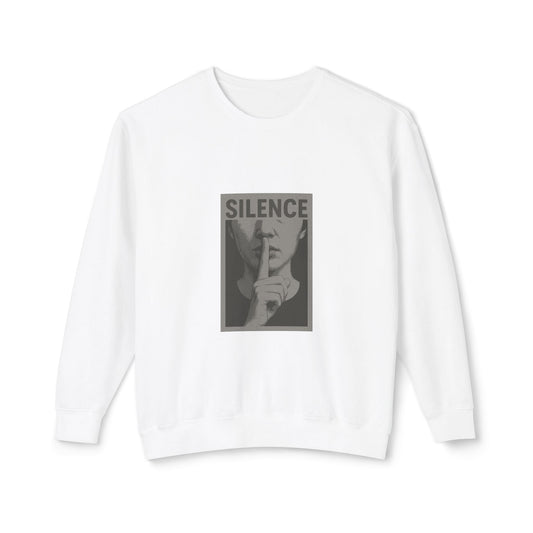 Silence Crewneck Sweatshirt — Minimalist Quiet Vibes Pullover