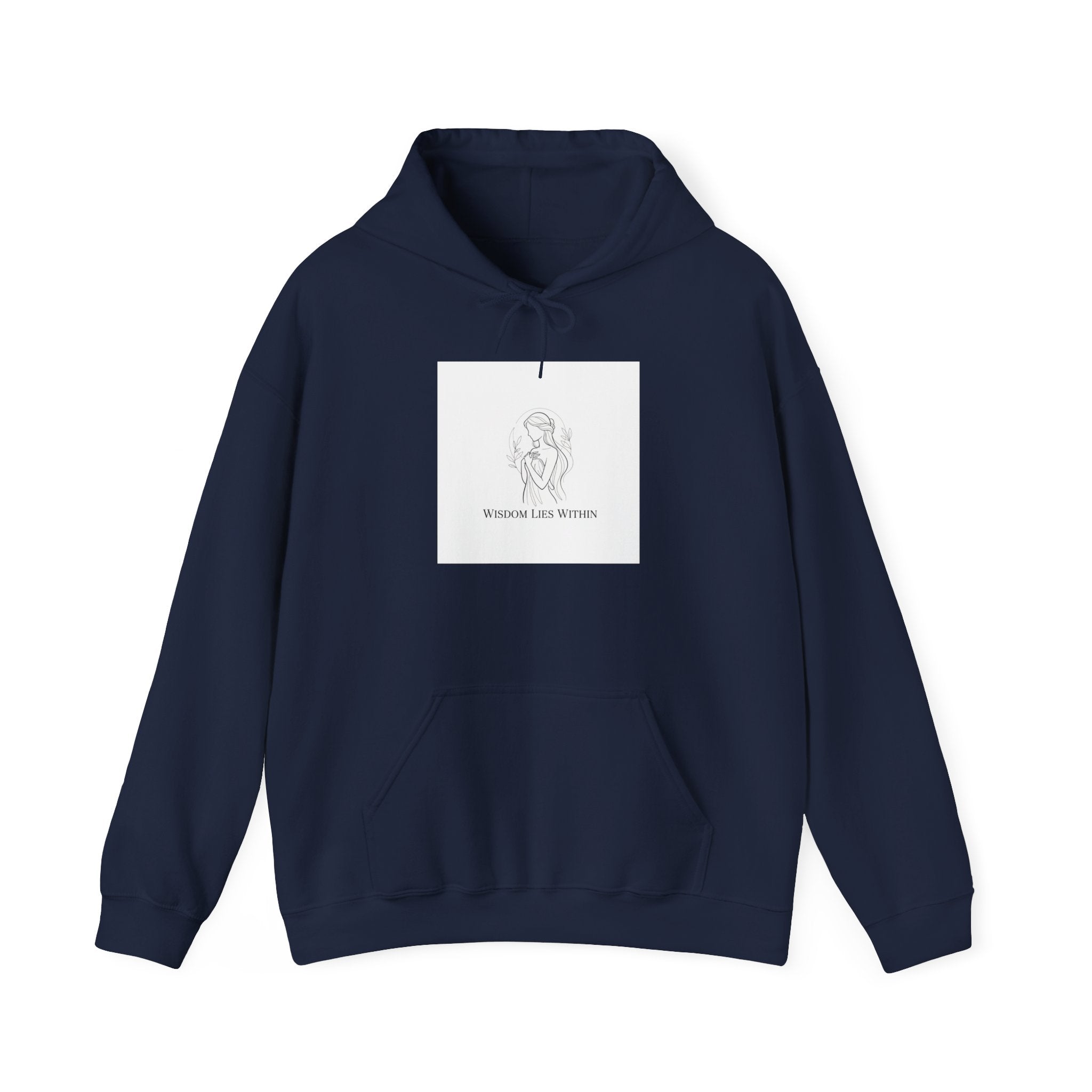Fate Slogan Wing Motif Hoodie | Mythic Minimalism, Stoic Philosophy Art