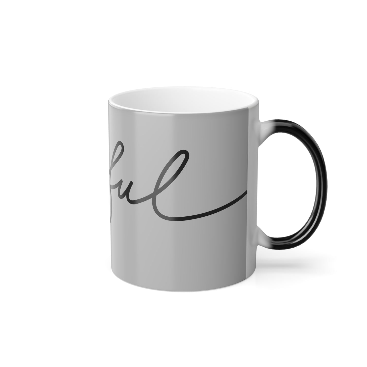 Joyful Script Color-Changing Mug, 11 oz — Heat Reveal Coffee Cup