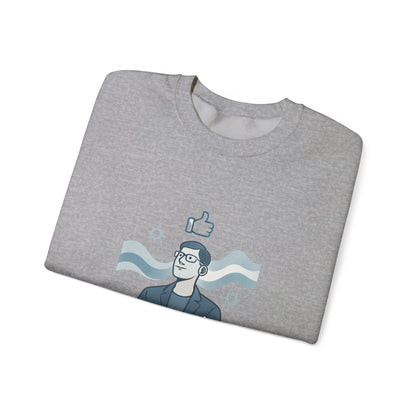 Crewneck Sweatshirt – “Outsmarting the Machines” Retro Tech Graphic