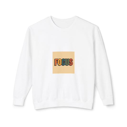 Focus Retro Crewneck Sweatshirt — Motivational Graphic Pullover