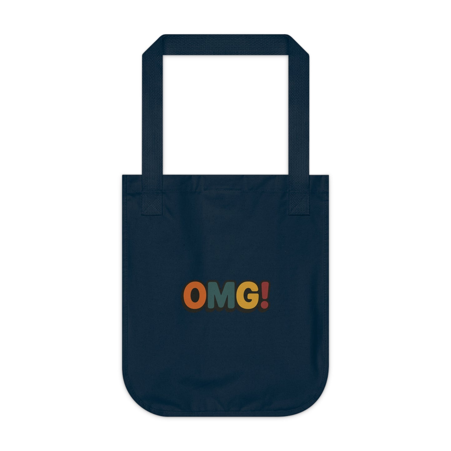 OMG! Retro Graphic Tote Bag — Organic Canvas Beach & Market Shopper