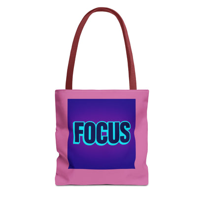 Focus Tote Bag — Motivational Pink Everyday Shopper