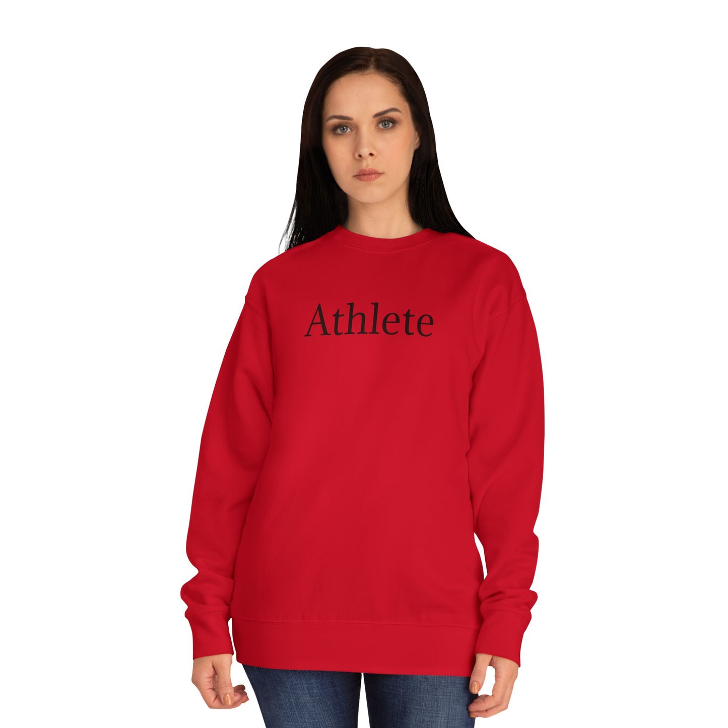 Athlete Crewneck Sweatshirt — Minimal Athletic Graphic Pullover