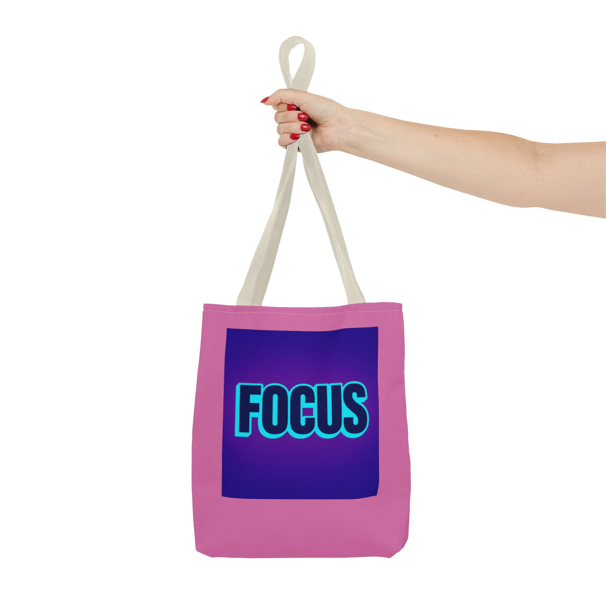 Focus Tote Bag — Motivational Pink Everyday Shopper