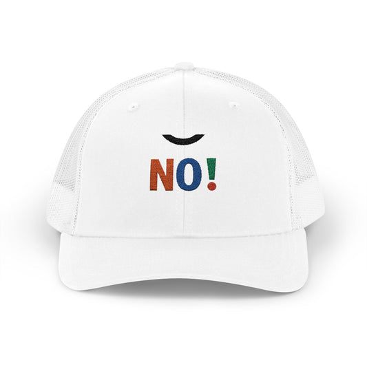 NO! Multicolor Embroidered Trucker Cap — Casual Snapback Hat