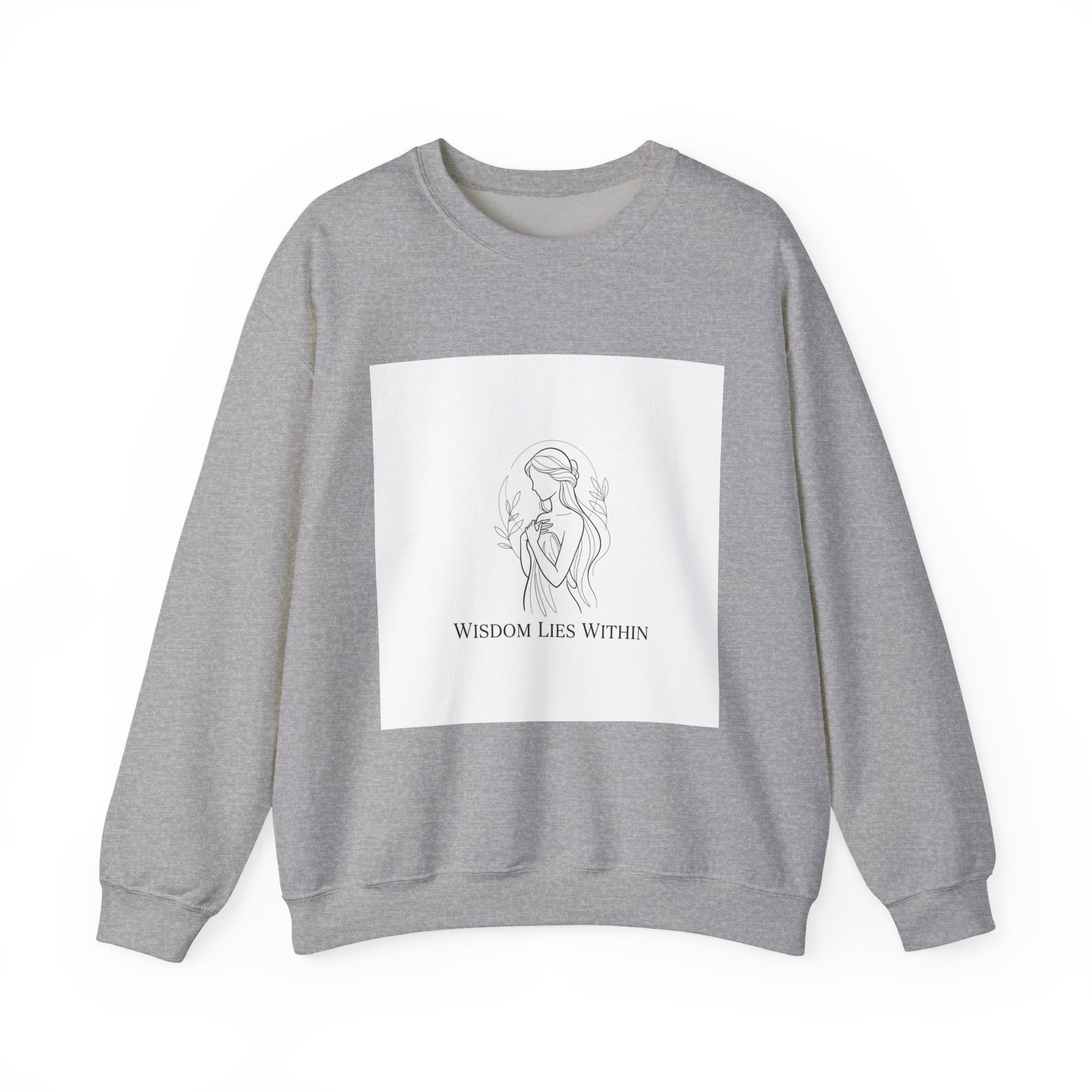 Wisdom Lies Within Crewneck Sweatshirt | mythic design, stoic philosophy art