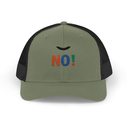NO! Multicolor Embroidered Trucker Cap — Casual Snapback Hat