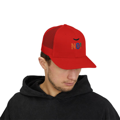 NO! Multicolor Embroidered Trucker Cap — Casual Snapback Hat