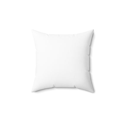 Decorative Square Pillow — Neutral 'Words Matter' Typography Accent