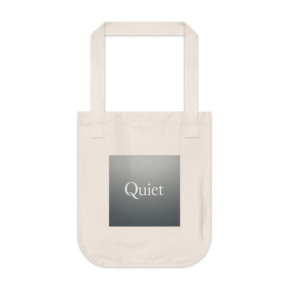 Quiet Square Canvas Tote — Minimalist Organic Grocery & Book Bag