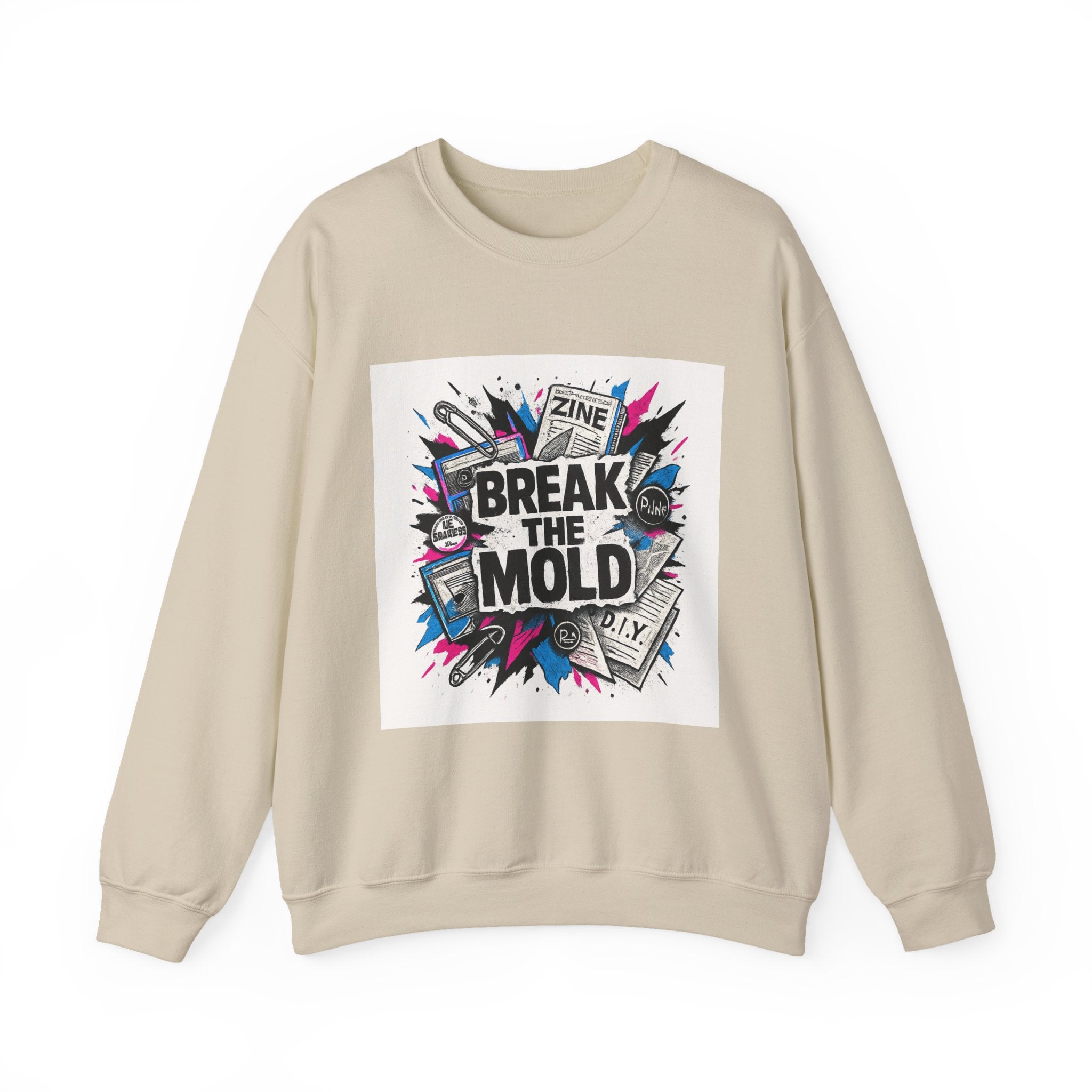 Break the Mold Sweatshirt — Graphic Crewneck for Creatives