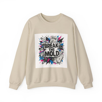 Break the Mold Sweatshirt — Graphic Crewneck for Creatives