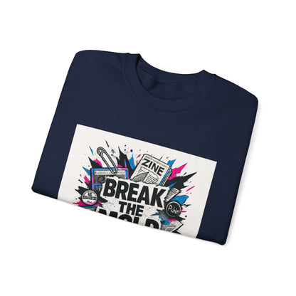 Break the Mold Sweatshirt — Graphic Crewneck for Creatives