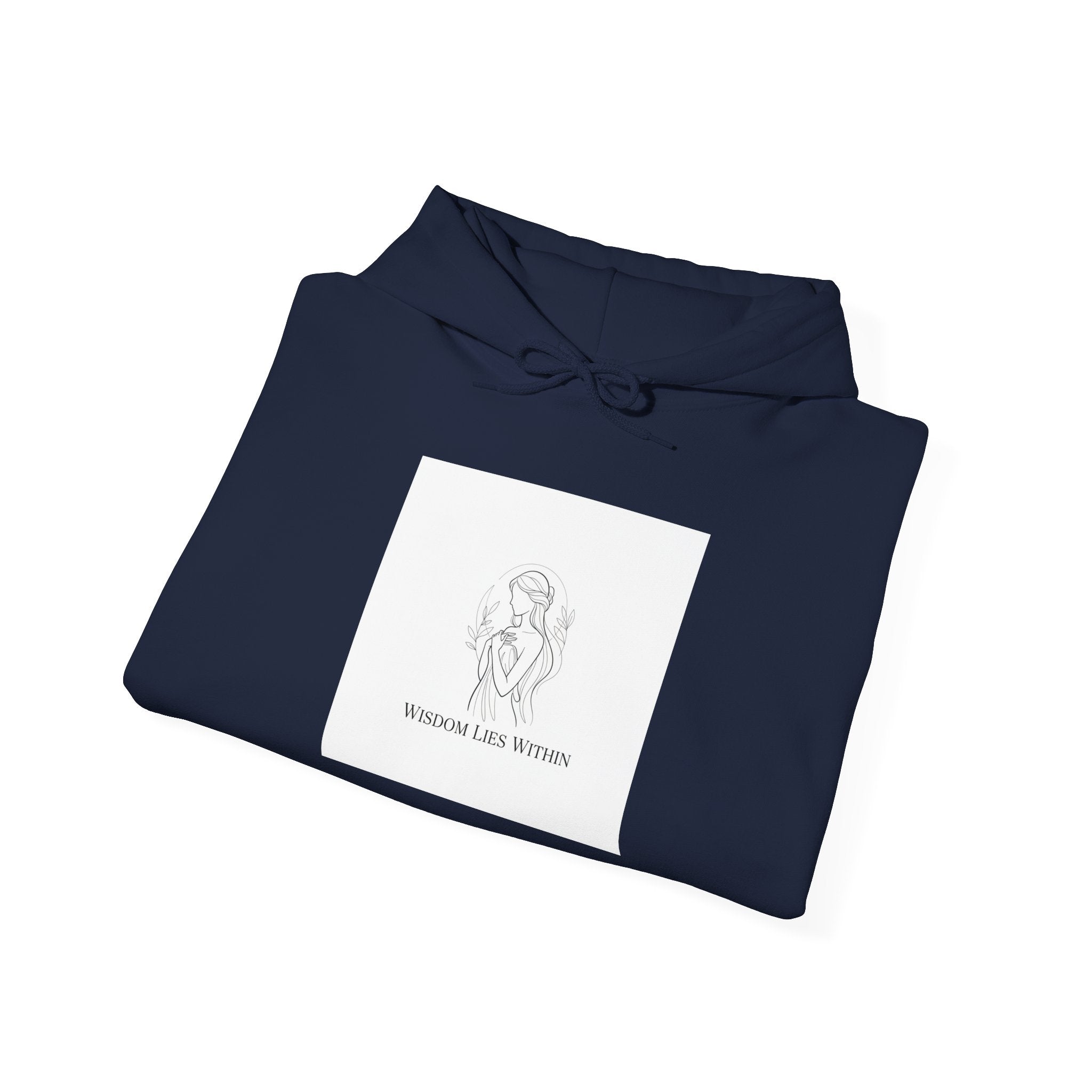 Fate Slogan Wing Motif Hoodie | Mythic Minimalism, Stoic Philosophy Art