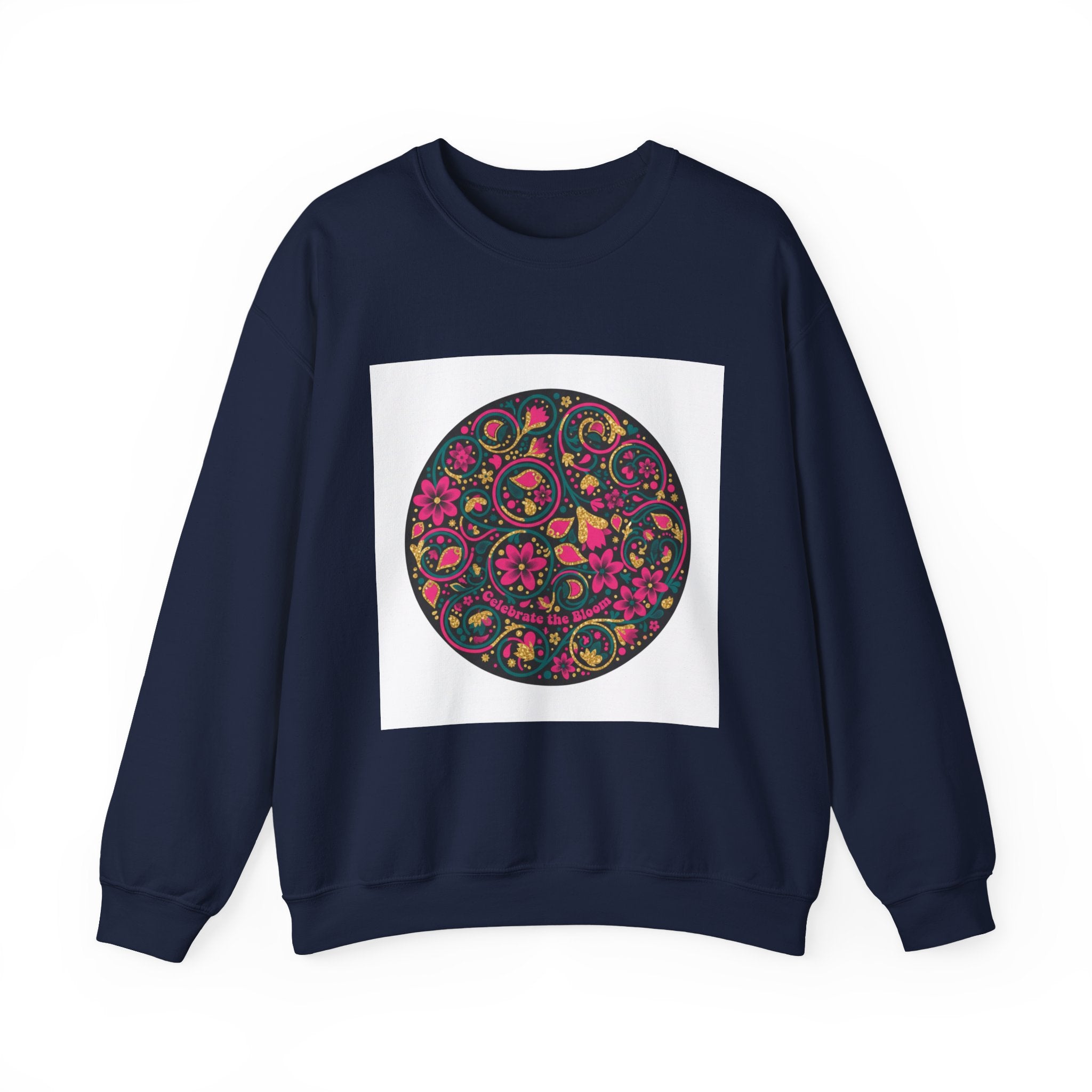 Disco Floral Paisley Circle Sweatshirt | retro party, 70s revival