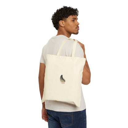 Minimal Abstract Cutout Tote, Quiet Luxury Neutral Minimalist, Subtle Texture Canvas