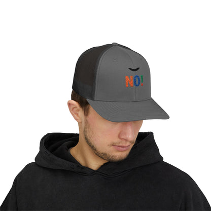 NO! Multicolor Embroidered Trucker Cap — Casual Snapback Hat