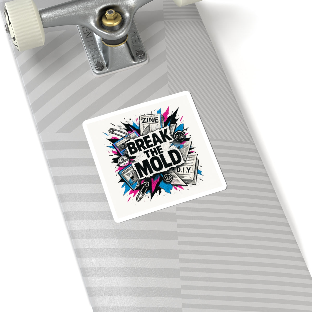 Break the Mold Kiss-Cut Sticker — DIY Punk Zine Graphic