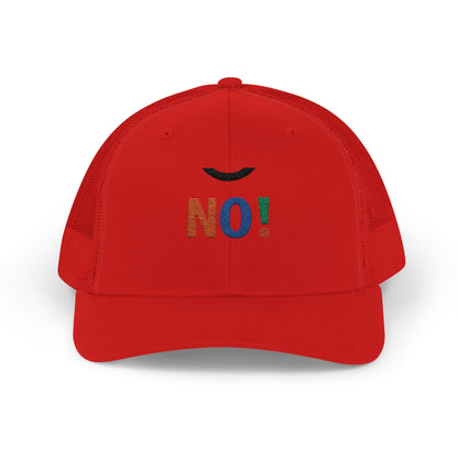 NO! Multicolor Embroidered Trucker Cap — Casual Snapback Hat