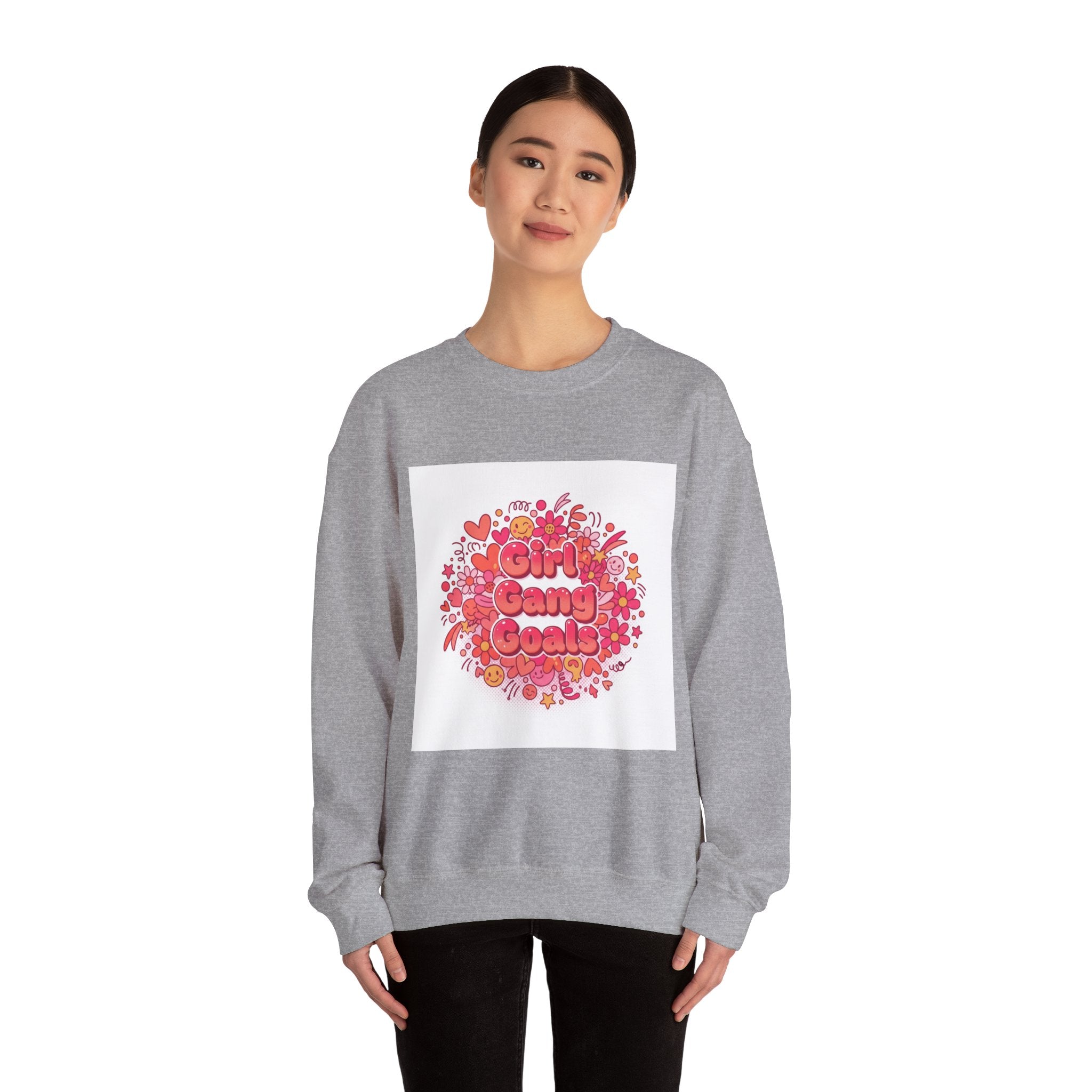 Girl Gang Goals Crewneck Sweatshirt | Galentine’s Squad Vibes, Female Friendship