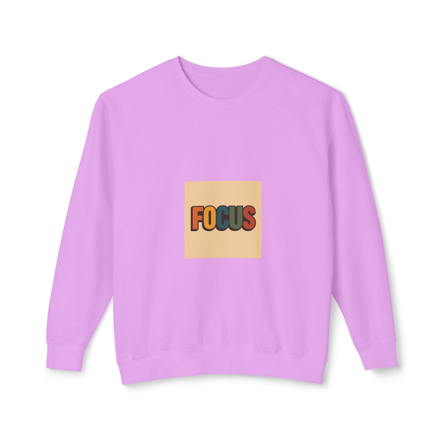 Focus Retro Crewneck Sweatshirt — Motivational Graphic Pullover