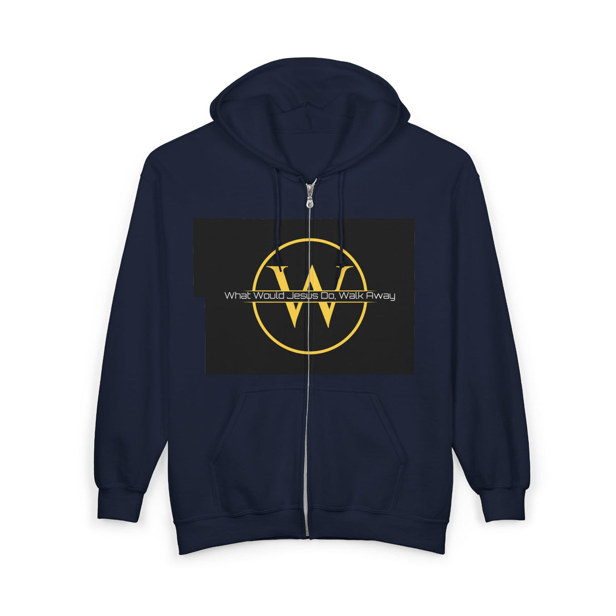 Zip Hoodie — Yellow Circle W Logo with "What Would We Do Without You" Text