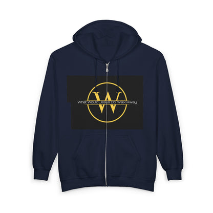 Zip Hoodie — Yellow Circle W Logo with "What Would We Do Without You" Text